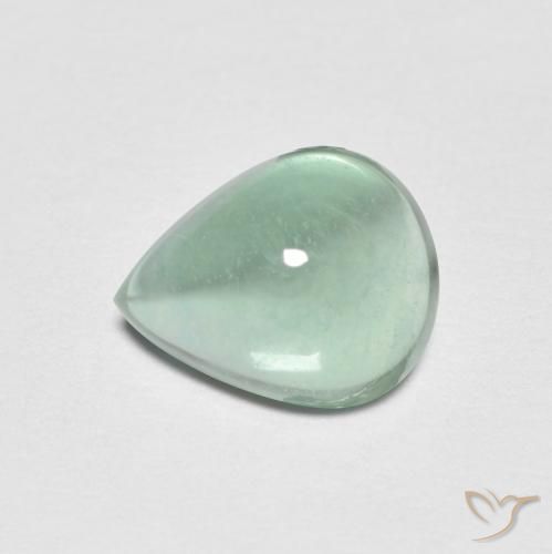 Fluorine Vert bleu clair naturelle En forme de poire, 2.77 ct, Transparent