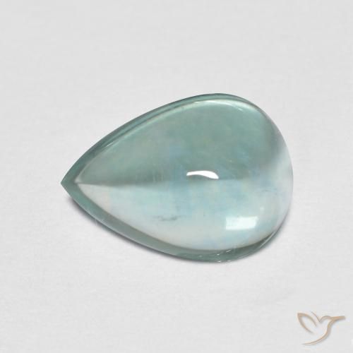 Fluorine Ton bleu électrique naturelle En forme de poire, 2.34 ct, Transparent