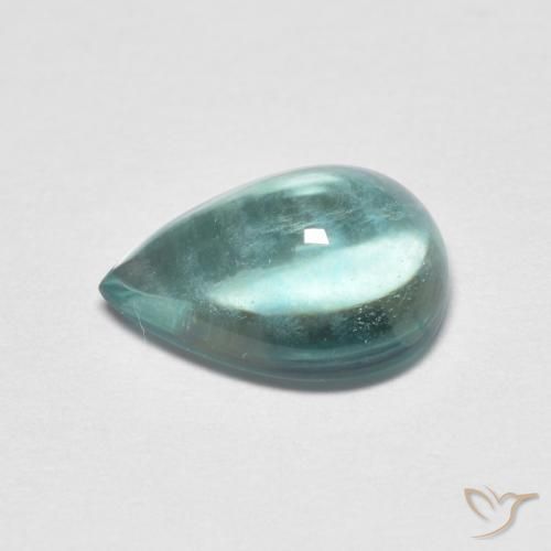 Fluorine Ton bleu électrique naturelle En forme de poire, 2.34 ct, Transparent