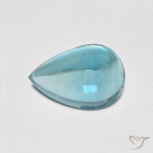 2.31ct Naturel Bleu vert Fluorine, En forme de poire, Transparent