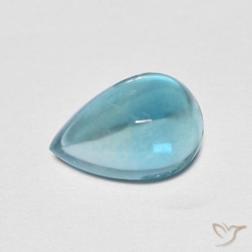 Fluorine Bleu vert naturelle En forme de poire, 2.31 ct, Transparent