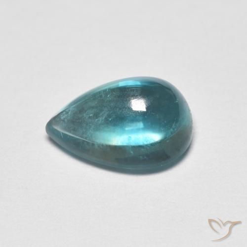 Fluorine Bleu vert naturelle En forme de poire, 2.31 ct, Transparent