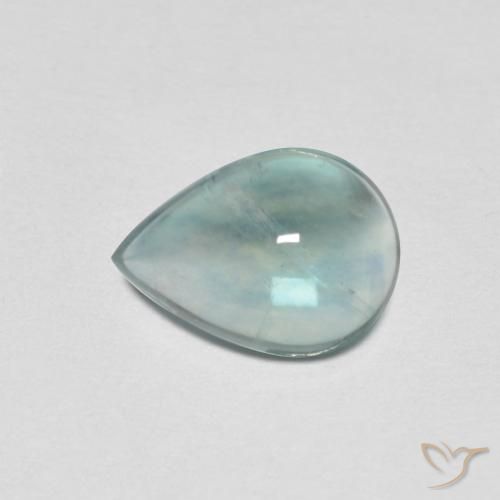 2.28ct Naturel Vert bleu très clair Fluorine, En forme de poire, Transparent