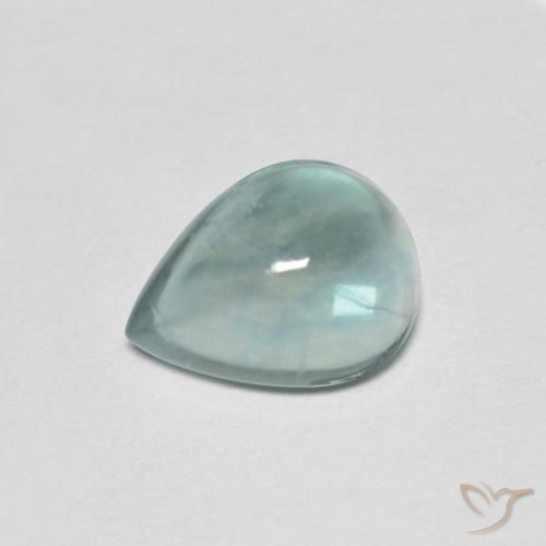 Fluorine Vert bleu très clair naturelle En forme de poire, 2.28 ct, Transparent