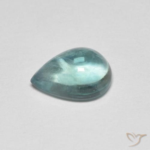 Fluorine Vert bleu très clair naturelle En forme de poire, 2.28 ct, Transparent