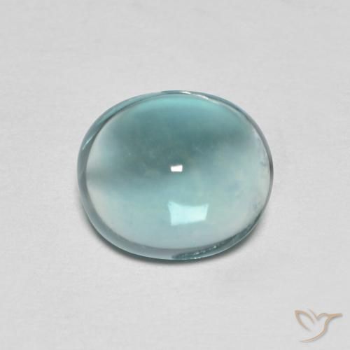 2.30ct Naturel Ton sarcelle Fluorine, ovale, Transparent