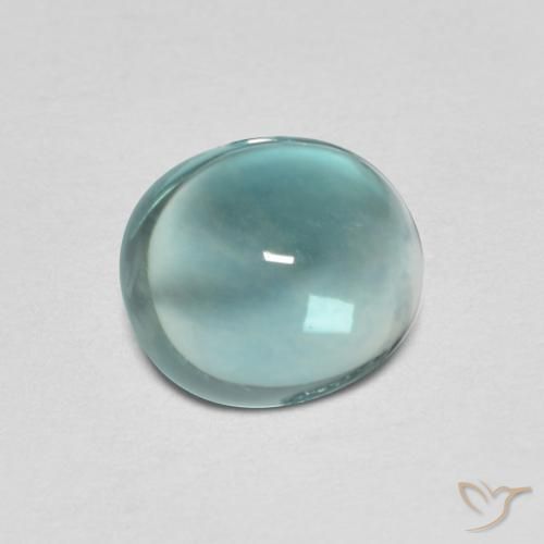 Fluorine Ton sarcelle naturelle ovale, 2.30 ct, Transparent