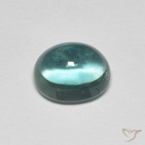Fluorine Ton sarcelle naturelle ovale, 2.30 ct, Transparent