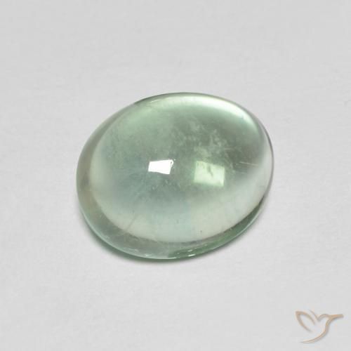 Fluorine Vert très clair naturelle ovale, 3.26 ct, Transparent