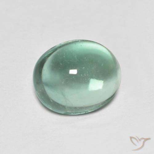Fluorine Vert frais naturelle ovale, 4.54 ct, Transparent