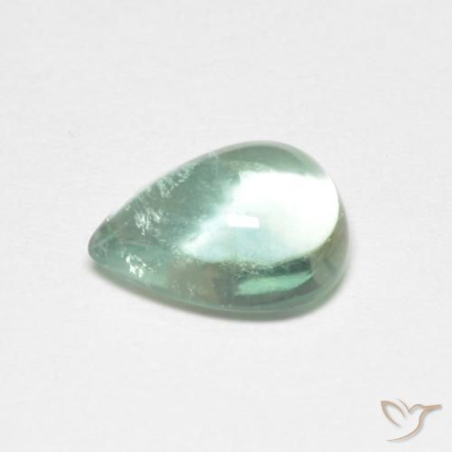 Fluorine Vert bleu clair naturelle En forme de poire, 2.06 ct, Transparent