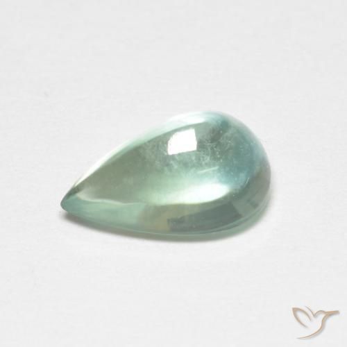 Fluorine Vert bleu clair naturelle En forme de poire, 1.95 ct, Transparent