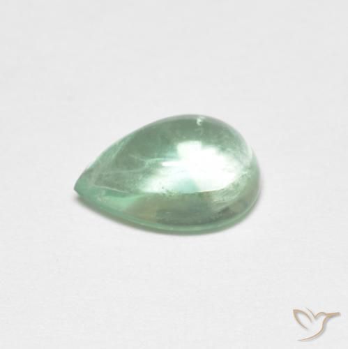 Fluorine Vert bleu clair naturelle En forme de poire, 1.85 ct, Transparent