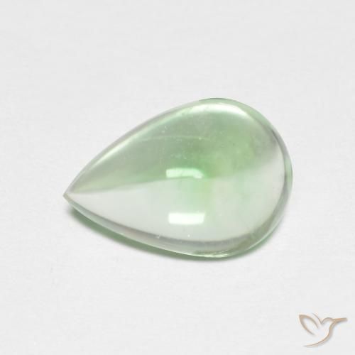 2.64ct Naturel Vert jaunâtre pâle Fluorine, En forme de poire, Transparent