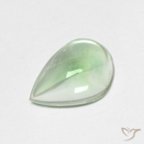 Fluorine Vert jaunâtre pâle naturelle En forme de poire, 2.64 ct, Transparent