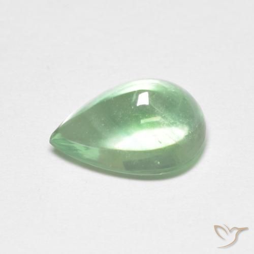 Fluorine Vert jaunâtre pâle naturelle En forme de poire, 2.64 ct, Transparent