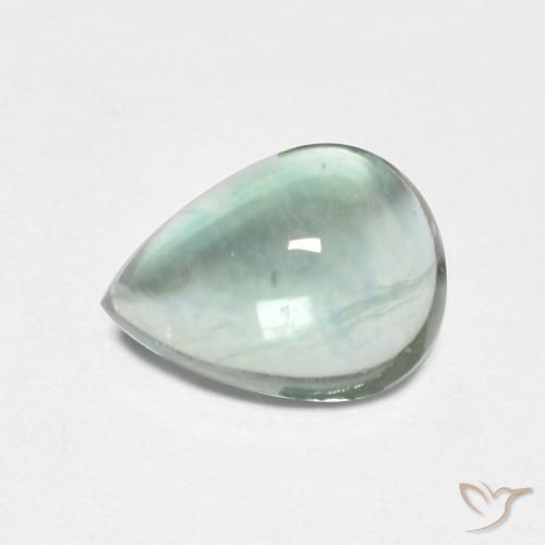 2.69ct Naturel Vert bleuâtre Fluorine, En forme de poire, Transparent