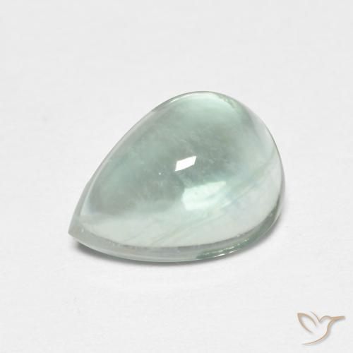 Fluorine Vert bleuâtre naturelle En forme de poire, 2.69 ct, Transparent