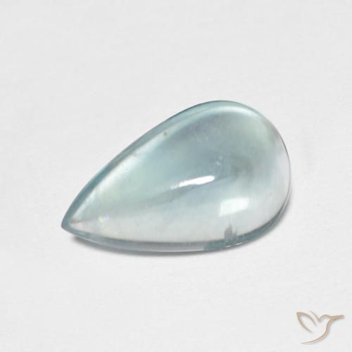 2.00ct Naturel Bleu vert moyen Fluorine, En forme de poire, Transparent