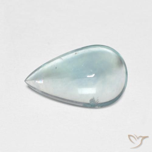 Fluorine Bleu vert moyen naturelle En forme de poire, 2.00 ct, Transparent