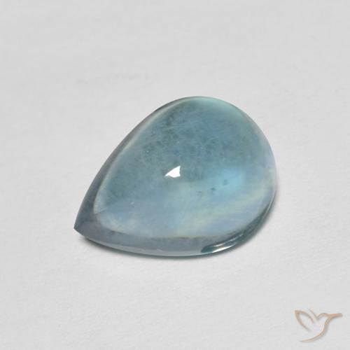 Fluorine Sarcelle léger naturelle En forme de poire, 2.87 ct, Transparent