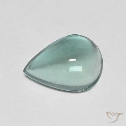 2.34ct Naturel Vert bleu très clair Fluorine, En forme de poire, Transparent
