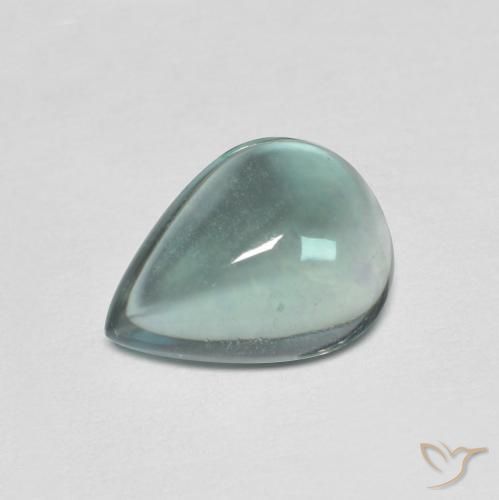 Fluorine Vert bleu très clair naturelle En forme de poire, 2.34 ct, Transparent