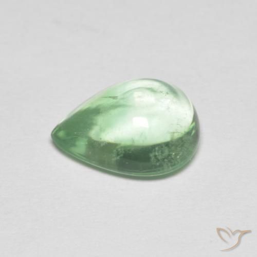 Fluorine Menthe verte naturelle En forme de poire, 2.62 ct, Transparent