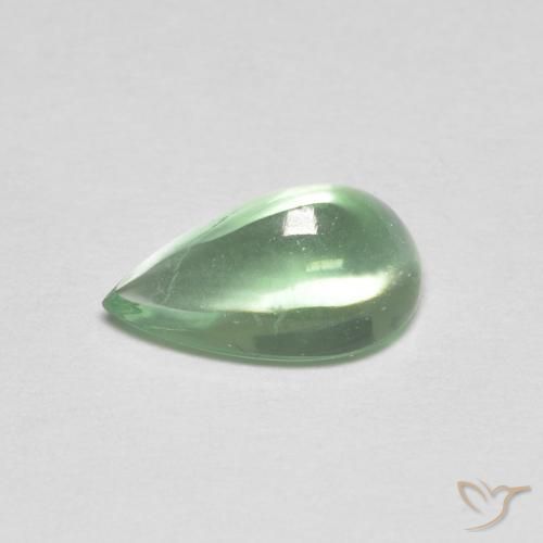 Fluorine Menthe légère naturelle En forme de poire, 1.98 ct, Transparent