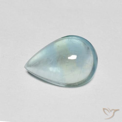 2.10ct Naturel Vert bleu clair Fluorine, En forme de poire, Transparent