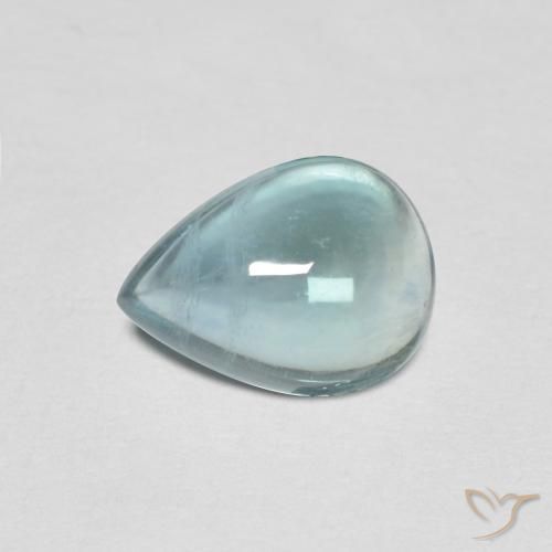 1.95ct Naturel Bleu-vert léger Fluorine, En forme de poire, Transparent