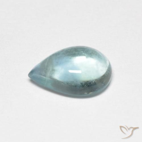 Fluorine Bleu-vert léger naturelle En forme de poire, 2.08 ct, Transparent