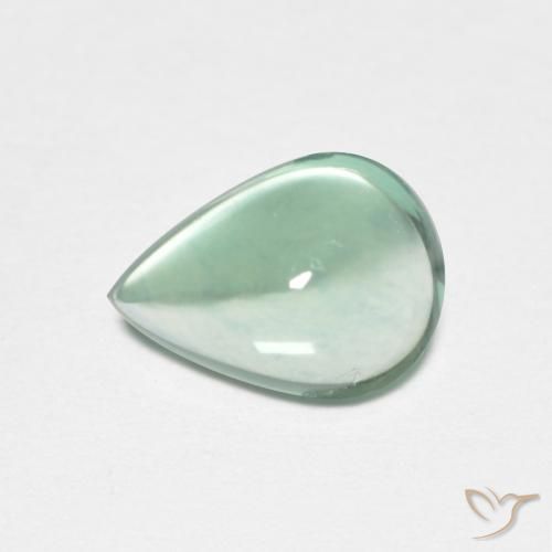2.47ct Naturel Bleu vert Fluorine, En forme de poire, Transparent
