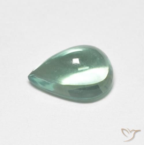 Fluorine Bleu vert naturelle En forme de poire, 2.47 ct, Transparent