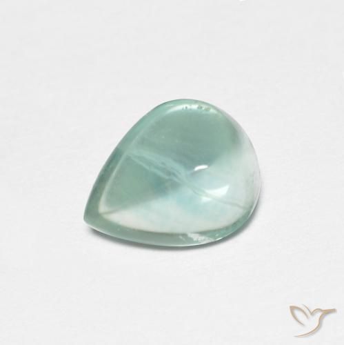 Fluorine Vert bleu clair naturelle En forme de poire, 1.86 ct, Transparent