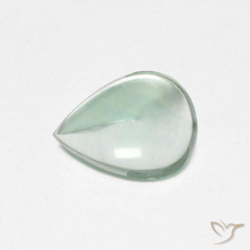 2.27ct Naturel Vert bleuâtre Fluorine, En forme de poire, Transparent