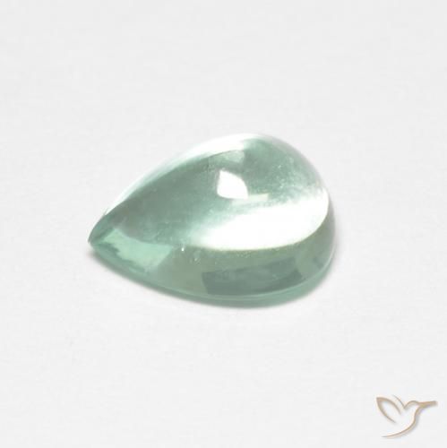 Fluorine Vert bleuâtre naturelle En forme de poire, 2.27 ct, Transparent