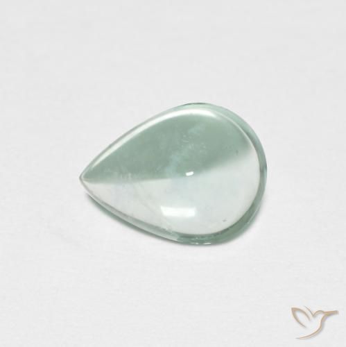 1.73ct Naturel Vert bleu clair Fluorine, En forme de poire, Transparent
