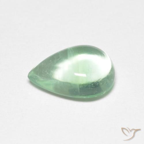Fluorine Vert clair naturelle En forme de poire, 2.38 ct, Transparent