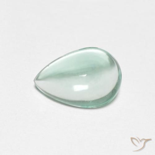 1.71ct Naturel Bleu vert Fluorine, En forme de poire, Transparent