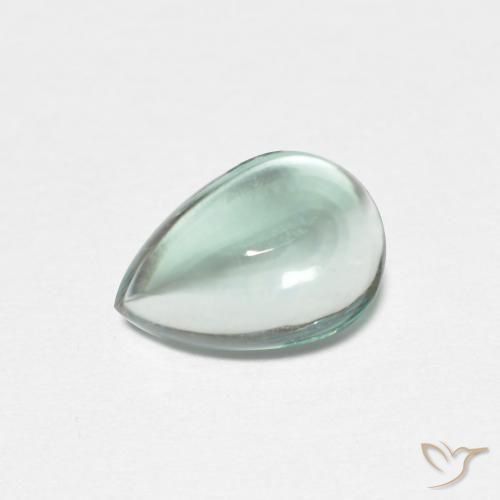 Fluorine Bleu vert naturelle En forme de poire, 1.71 ct, Transparent