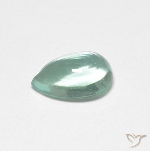 Fluorine Bleu vert naturelle En forme de poire, 1.71 ct, Transparent