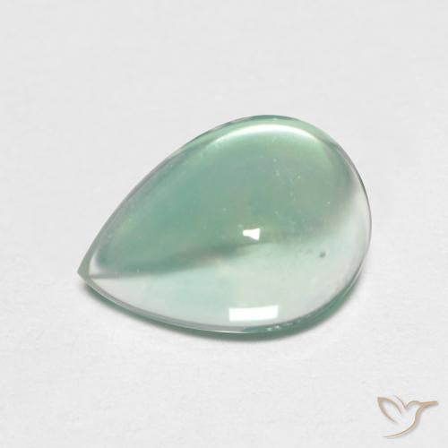 Fluorine Vert bleu clair naturelle En forme de poire, 2.32 ct, Transparent