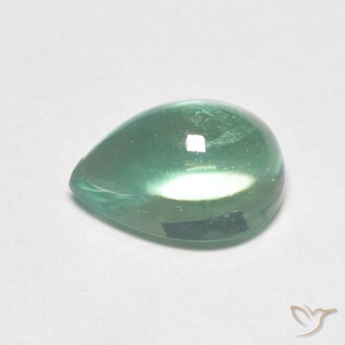 Fluorine Vert bleu clair naturelle En forme de poire, 2.32 ct, Transparent