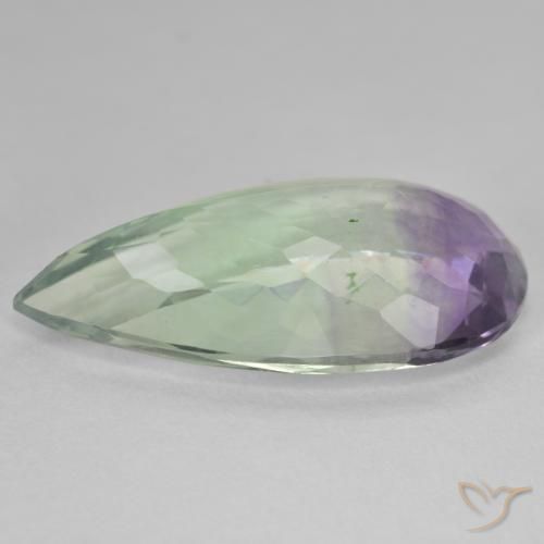Fluorine Multicolore naturelle En forme de poire, 22.70 ct, SI