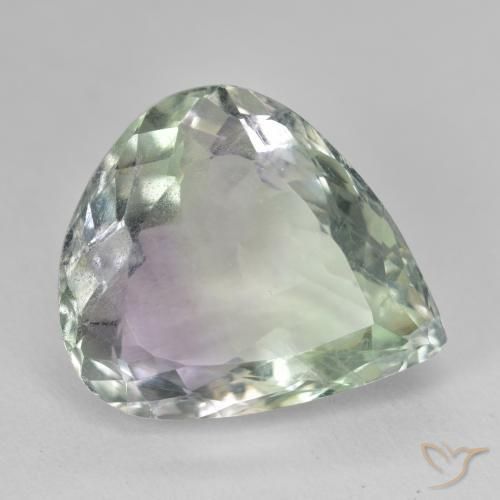Fluorine Multicolore naturelle En forme de poire, 19.43 ct, SI