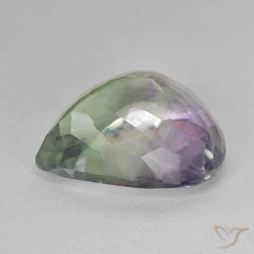 Fluorine Multicolore naturelle En forme de poire, 19.43 ct, SI