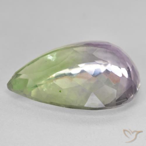 Fluorine Multicolore naturelle En forme de poire, 26.09 ct, VS-SI