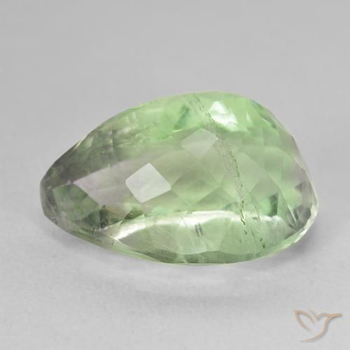 Fluorine Multicolore naturelle En forme de poire, 13.84 ct, SI-I1