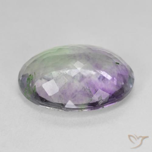 Fluorine Multicolore naturelle ovale, 14.99 ct, SI